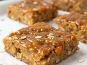 Maple Glazed Sweet Potato Oatmeal Bars