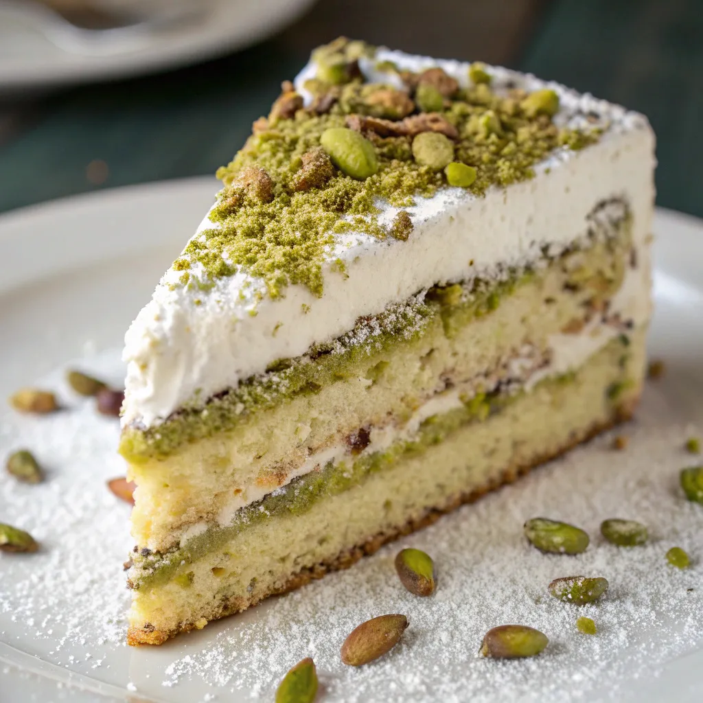 Mascarpone Pistachio Layer Cake