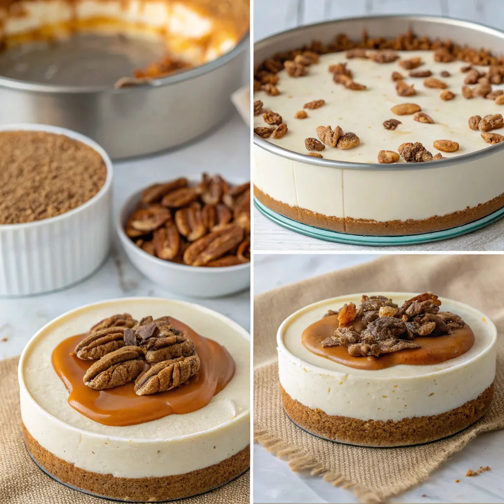 Irresistible Keto No-Bake Caramel Pecan Cheesecake That Will Wow Your Guests