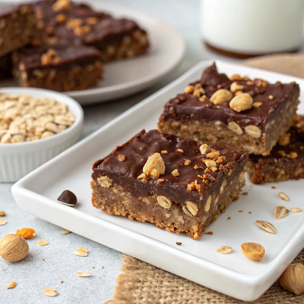 No-Bake Chocolate Peanut Butter Oatmeal Bars