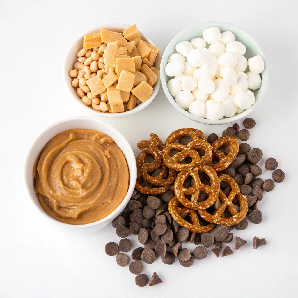 No‑Bake Peanut Butter Pretzel Clusters