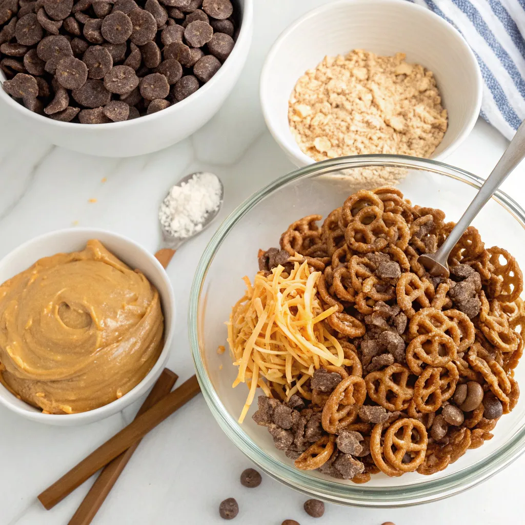 No‑Bake Peanut Butter Pretzel Clusters