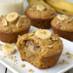 Peanut Butter Banana Oat Greek Yogurt Muffins with Gooey Centers 12 Peanut Butter Banana Oat Greek Yogurt Muffins with Gooey Centers