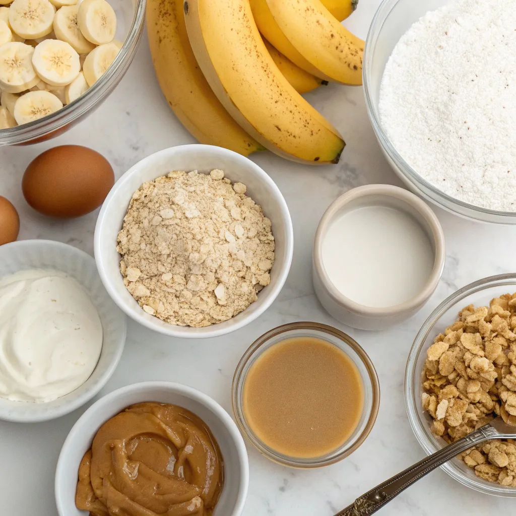 Peanut Butter Banana Oat Greek Yogurt Muffins with Gooey Centers 9 Peanut Butter Banana Oat Greek Yogurt Muffins with Gooey Centers