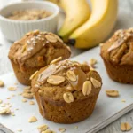 Peanut Butter Banana Oat Muffins