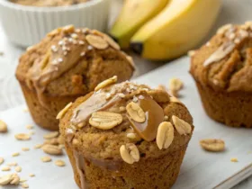 Peanut Butter Banana Oat Muffins