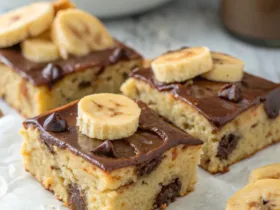 Peanut Butter Greek Yogurt Banana Bread Bars