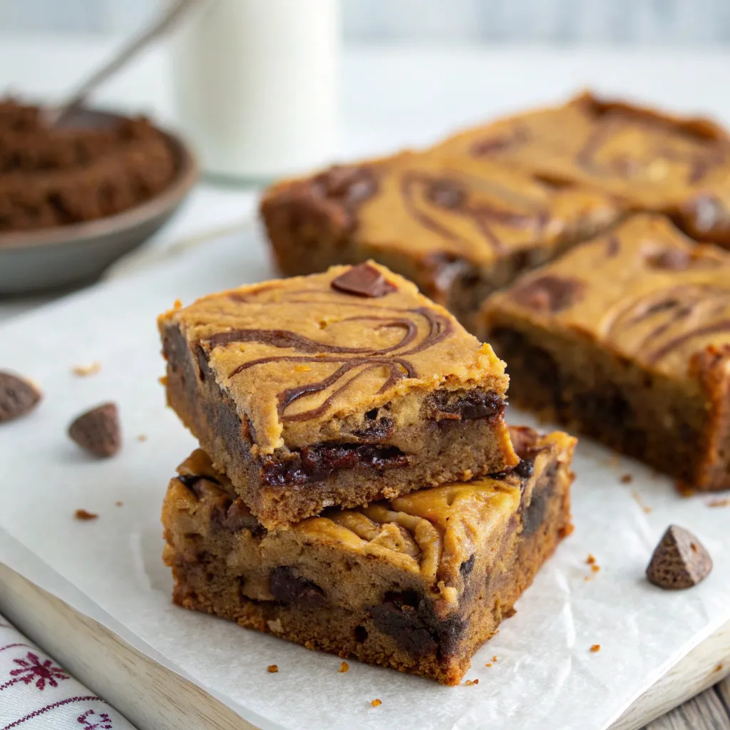 Healthy Peanut Butter Greek Yogurt Brownie Blondies 11 Peanut Butter Greek Yogurt Brownie Blondies