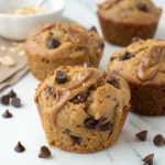 Irresistibly Moist Peanut Butter Greek Yogurt Chocolate Chip Oat Muffins (Healthy & Easy!)