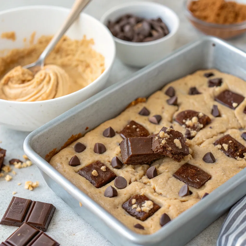Peanut Butter Greek Yogurt Chocolate Chunk Brownie Bars