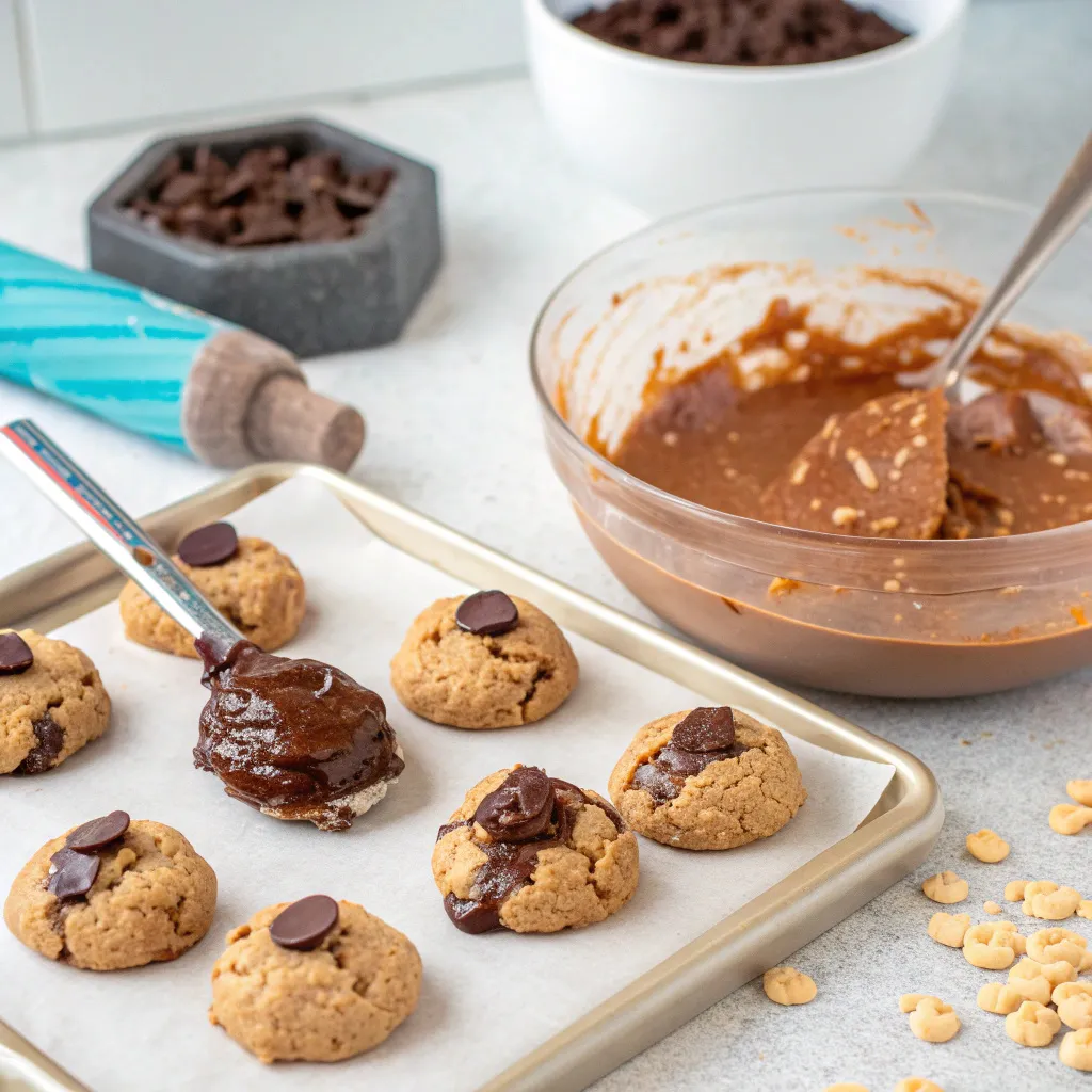 Peanut Butter Greek Yogurt Chocolate Ganache Cookies