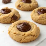 Peanut Butter Greek Yogurt Cookies with Melty Chocolate Centers