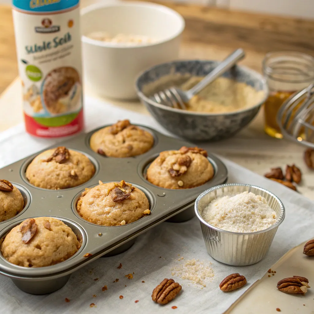 Pecan Greek Yogurt Banana Bread Muffins