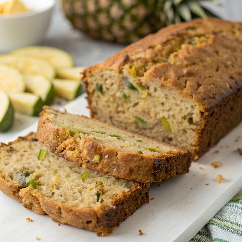 Pineapple Coconut Zucchini Bread