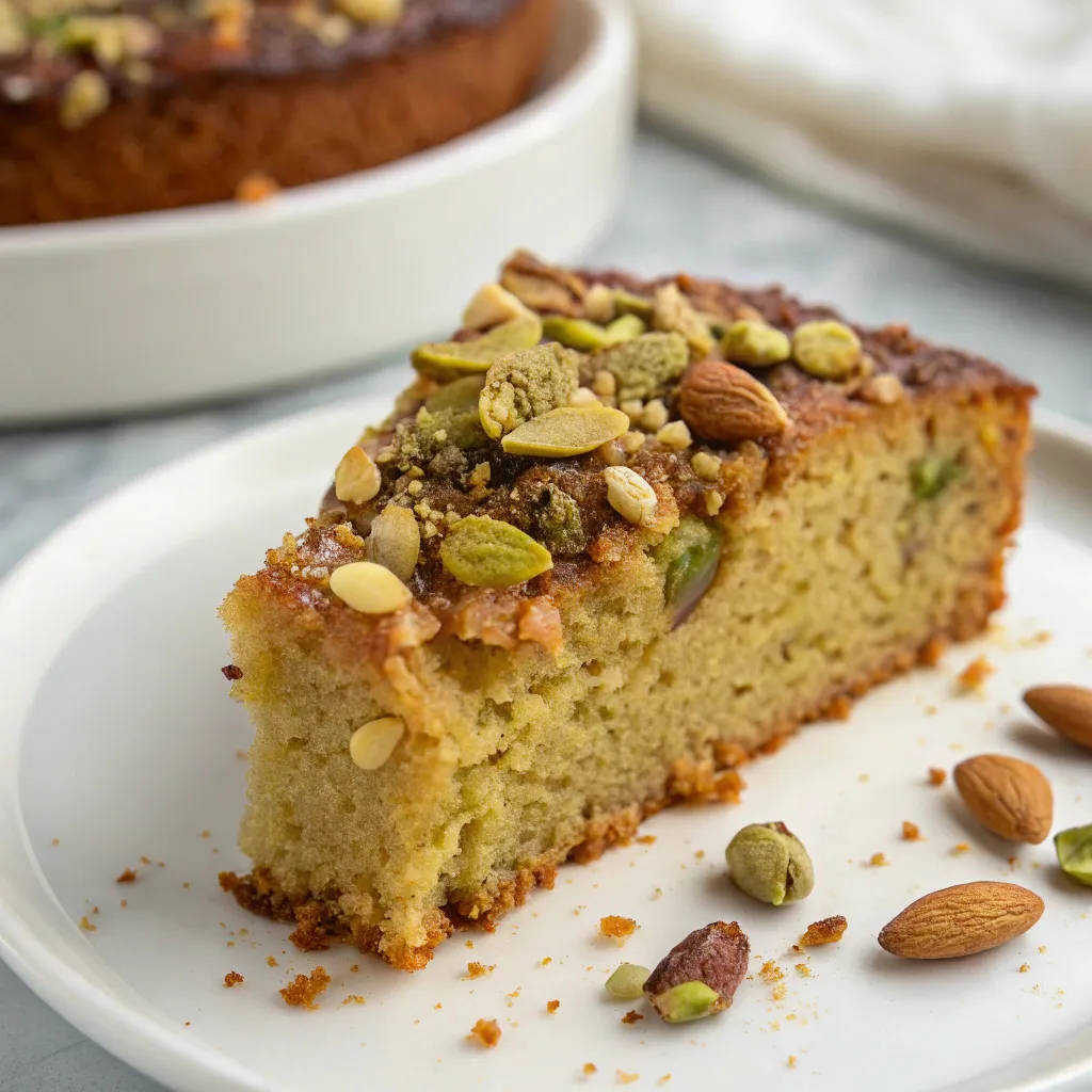 Pistachio Almond Coffee Cake