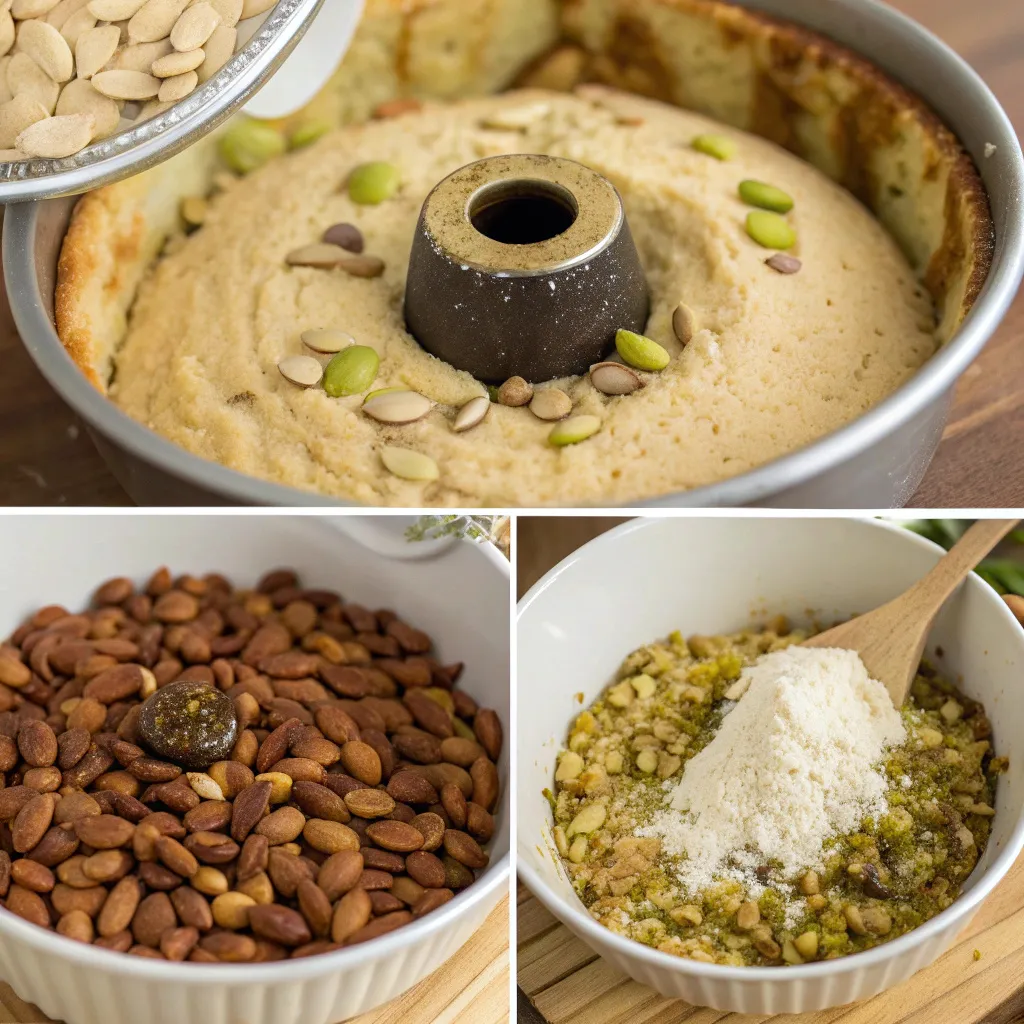 Pistachio Almond Coffee Cake