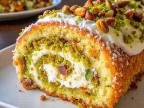Pistachio Almond Swiss Roll