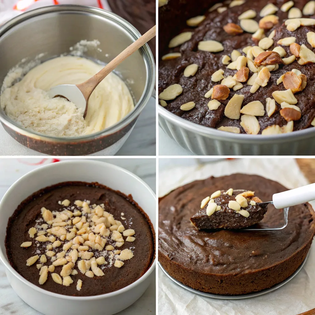 Rich Chocolate Almond Ricotta Cake
