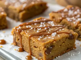 Salted Caramel Sweet Potato Blondies