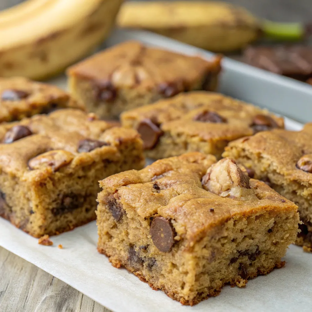 Chewy Banana Bread Cookie Bars