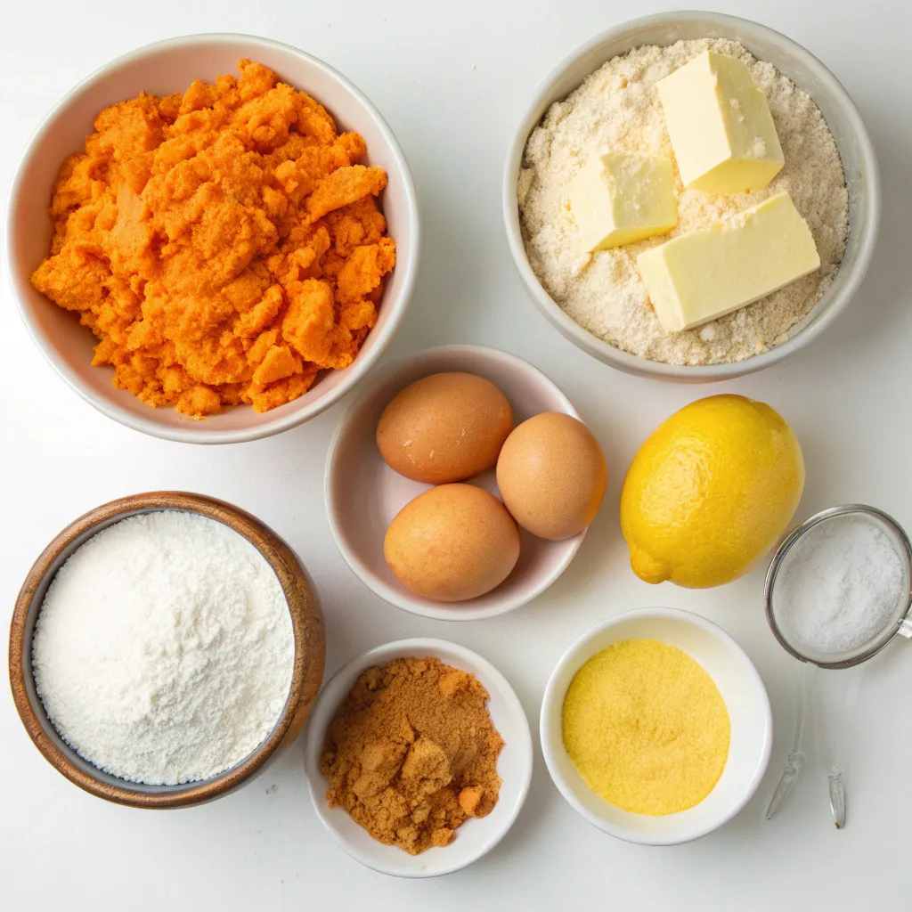 Sweet Potato Cornbread Lemon Cake