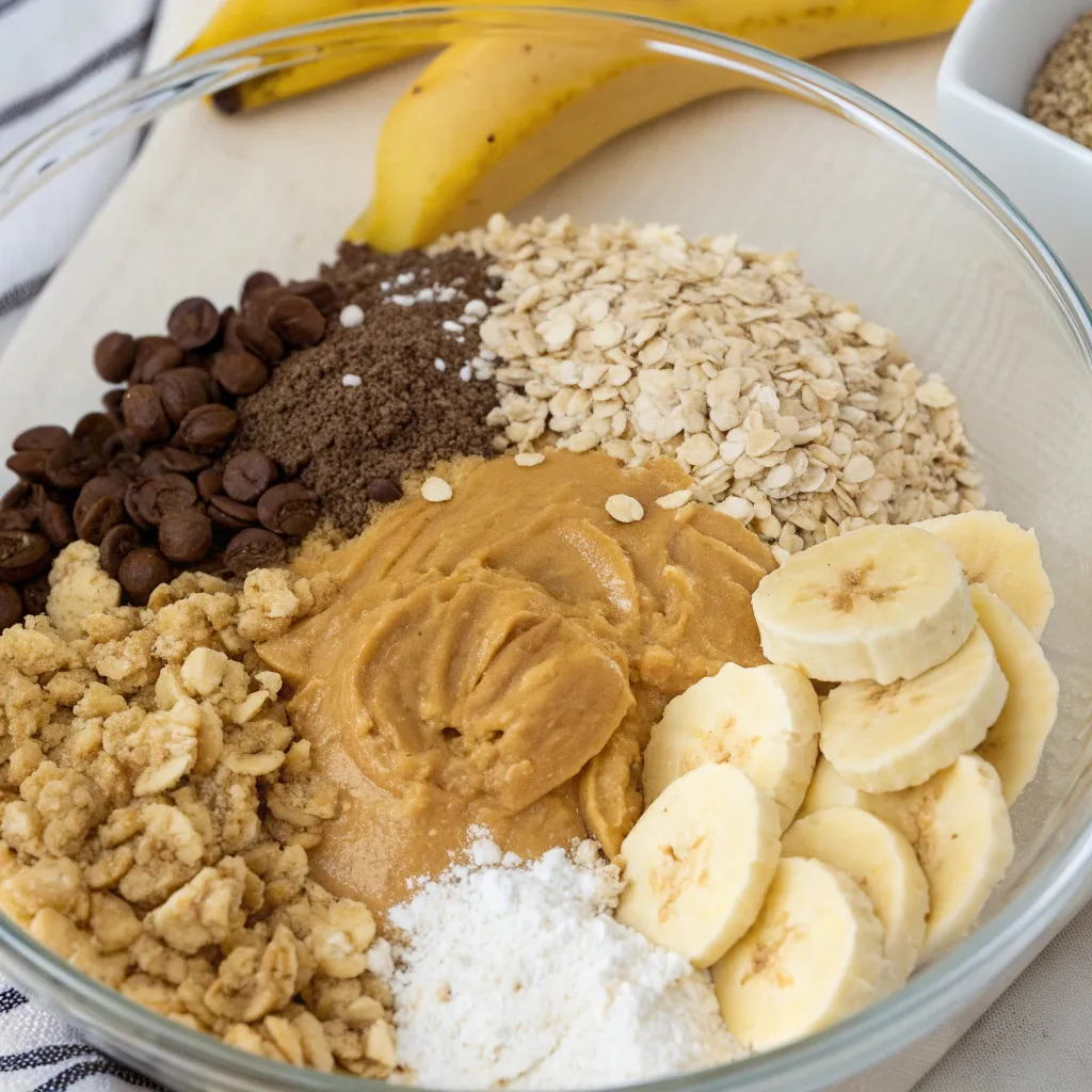 Chewy Peanut Butter Banana Oat Bars