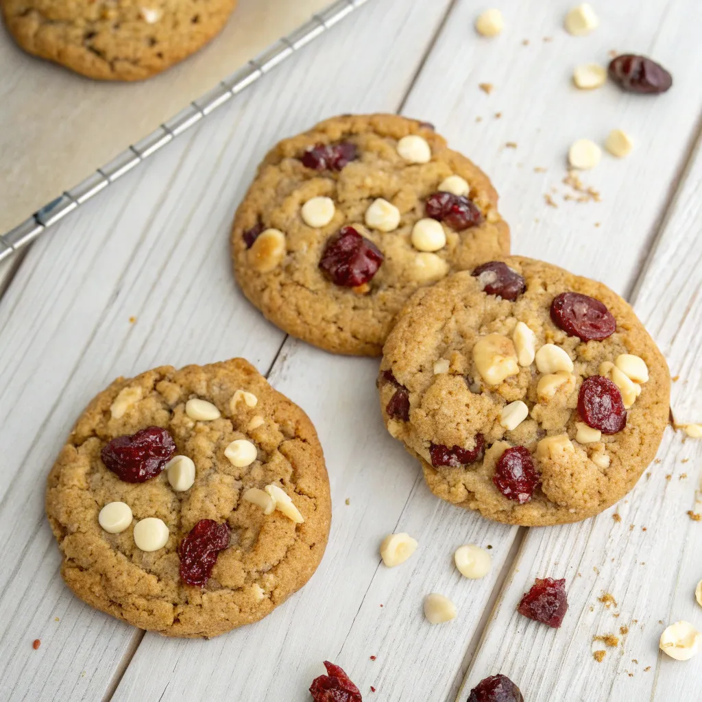 White Chocolate Cranberry Oatmeal Cookies