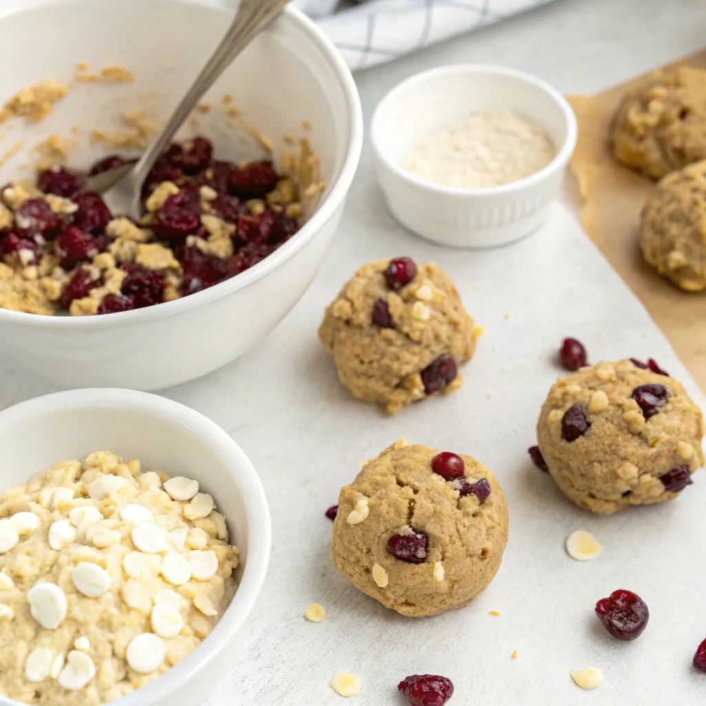 White Chocolate Cranberry Oatmeal Cookies
