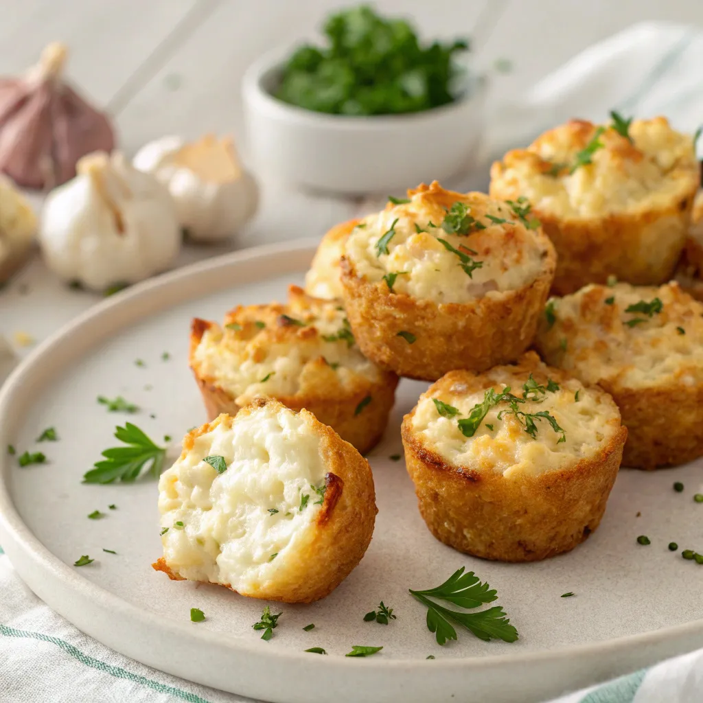 Cottage Cheese Garlic Bites