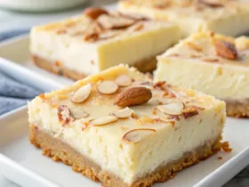 Almond Ricotta Cheesecake Bars