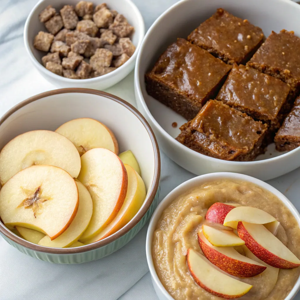 Apple Brownies with Maple Glaze