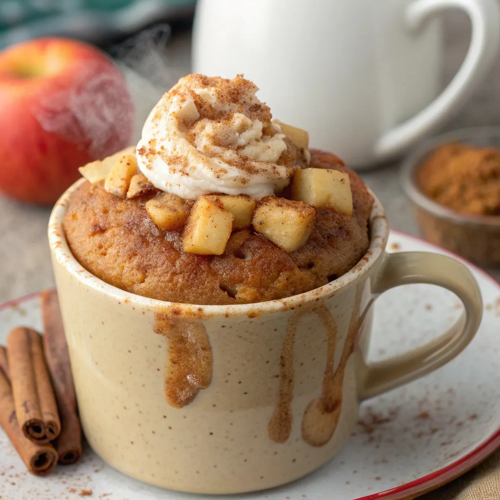 Apple Cinnamon Cottage Cheese Mug Cake