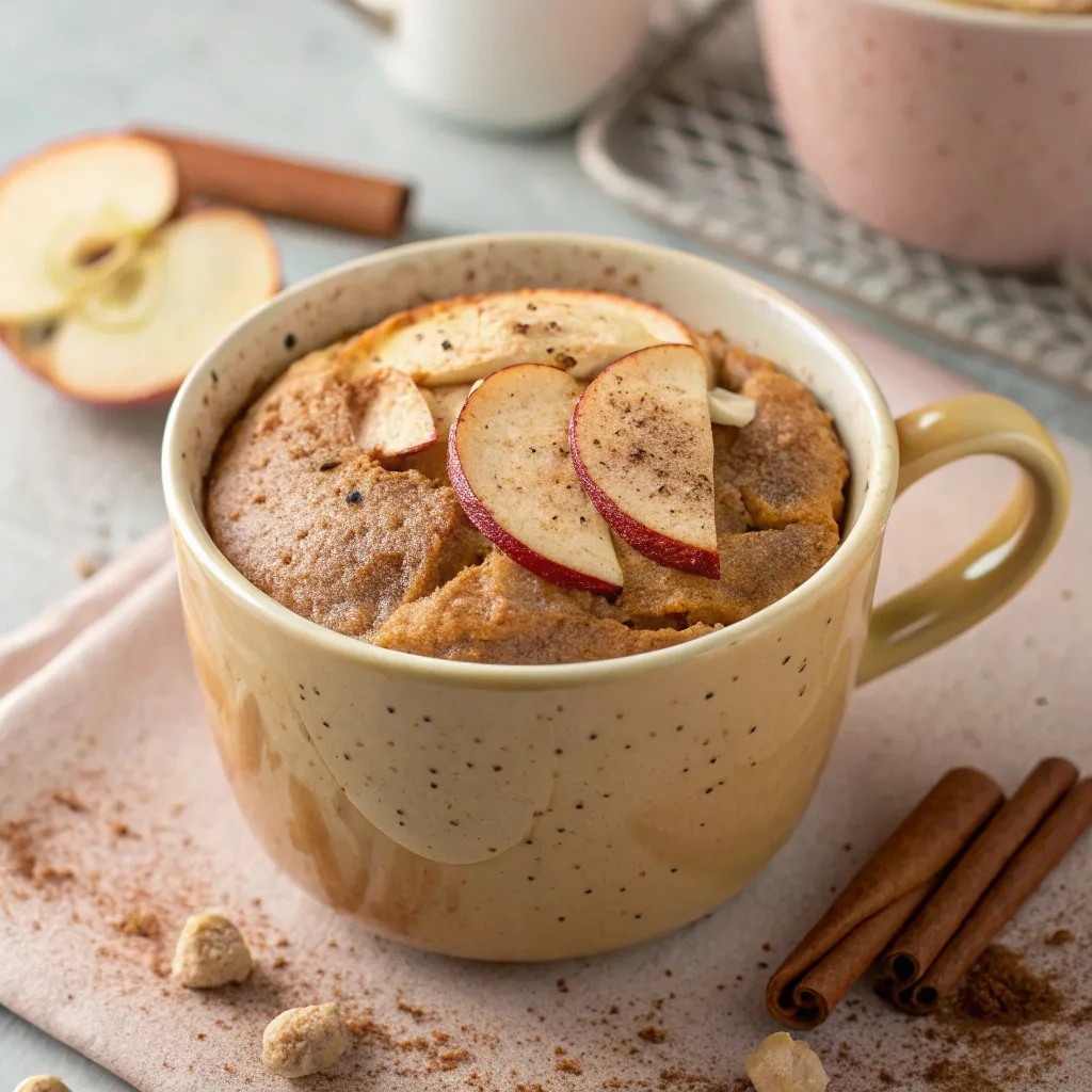 Apple Cinnamon Cottage Cheese Mug Cake