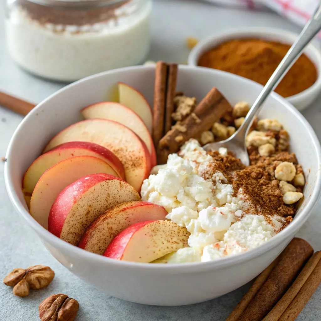 baked apple cinnamon cottage cheese