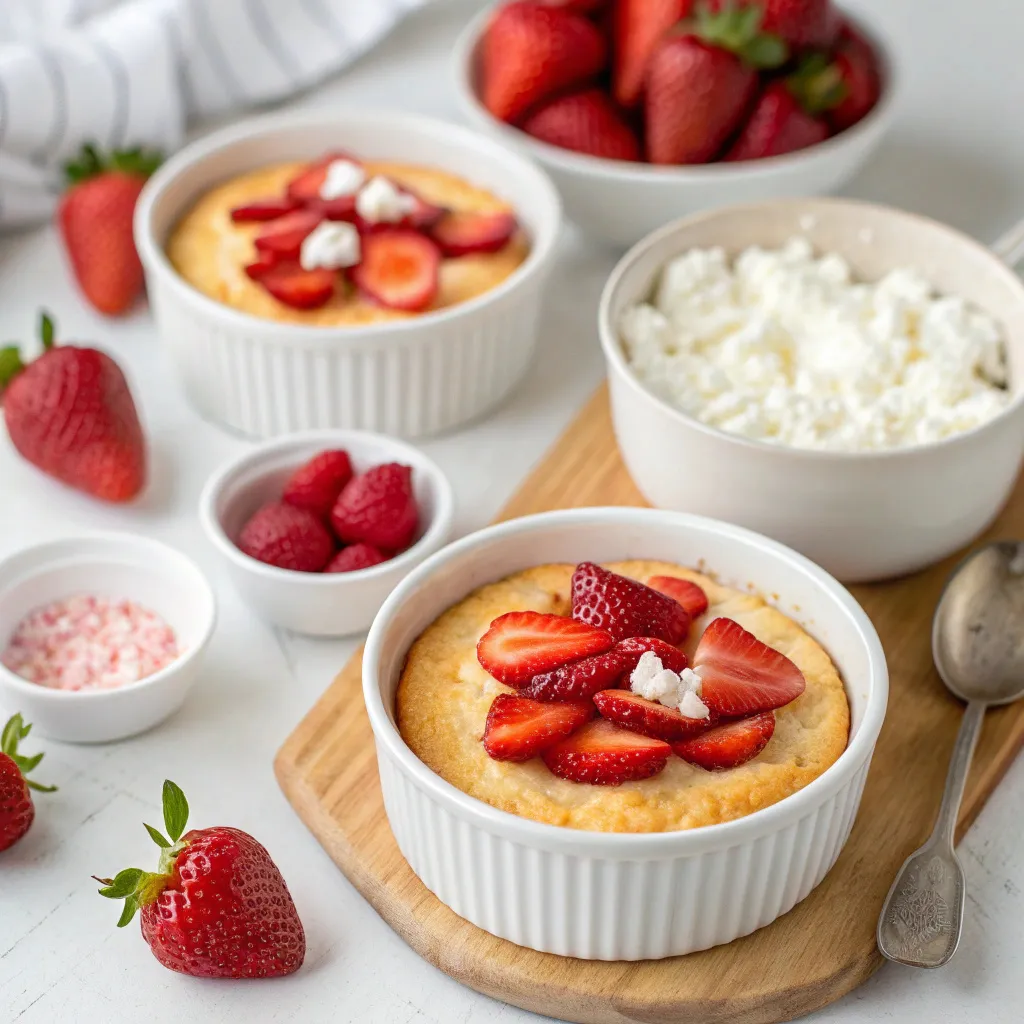 Baked Strawberry Cottage Cheese Breakfast Bowls