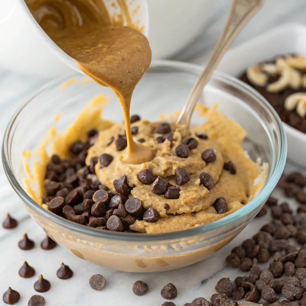 Banana Brownies with Peanut Butter Drizzle