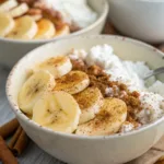 Baked Banana Cinnamon Cottage Cheese Breakfast