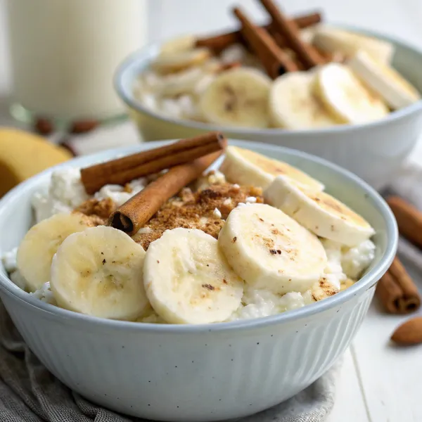 Baked Banana Cinnamon Cottage Cheese Breakfast