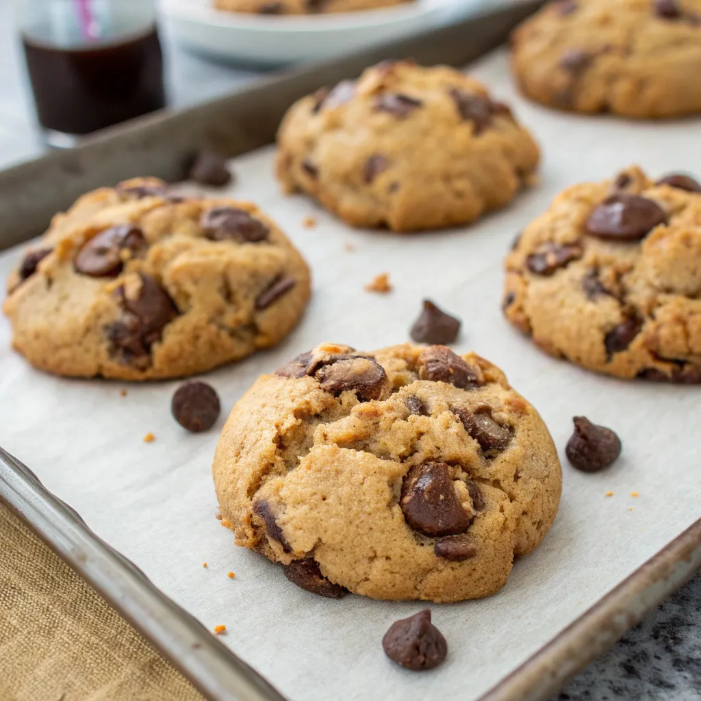 Peanut Butter Greek Yogurt Double Chocolate Chip Cookies