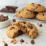 Peanut Butter Greek Yogurt Double Chocolate Chip Cookies