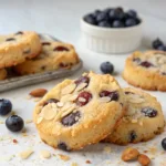 Buttery Blueberry Almond Shortbread Cookies