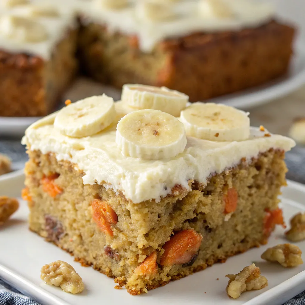 Carrot Banana Cake with Cream Cheese Frosting