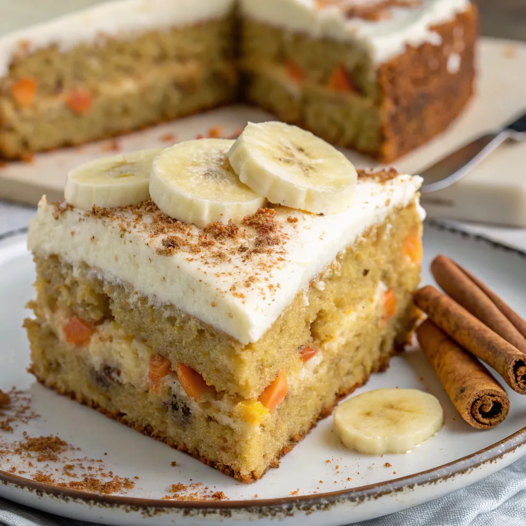 Carrot Banana Cake with Cream Cheese Frosting