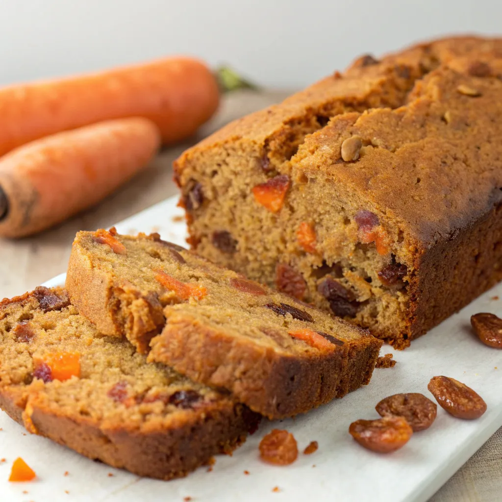 Carrot Ginger Date Loaf with Citrus Glaze