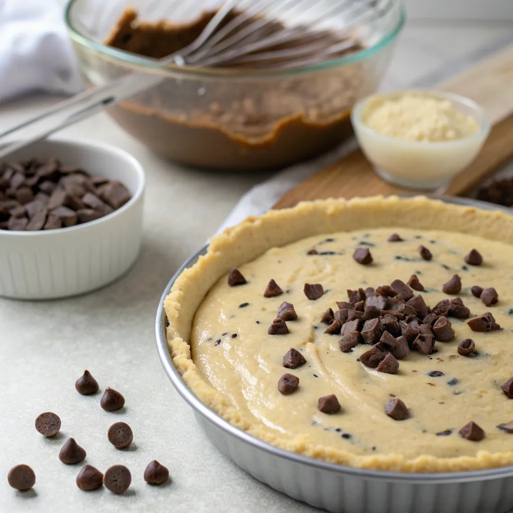 Chocolate Chip Cookie Dough Pie