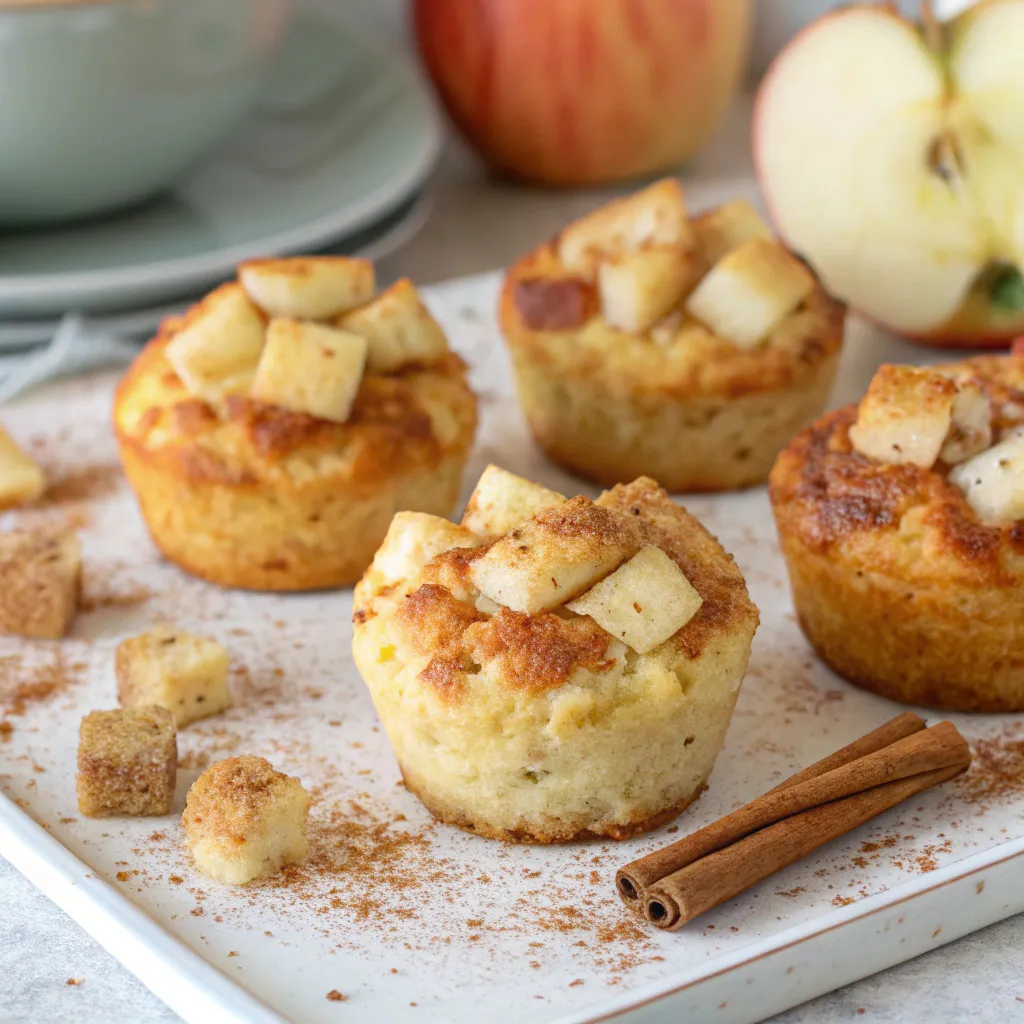 Cinnamon Apple Cottage Cheese Pancake Bites