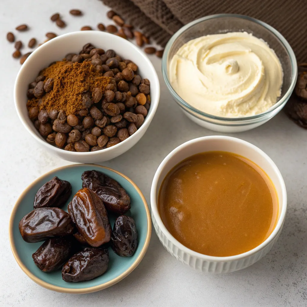 Coffee Date Pudding with Caramel Sauce