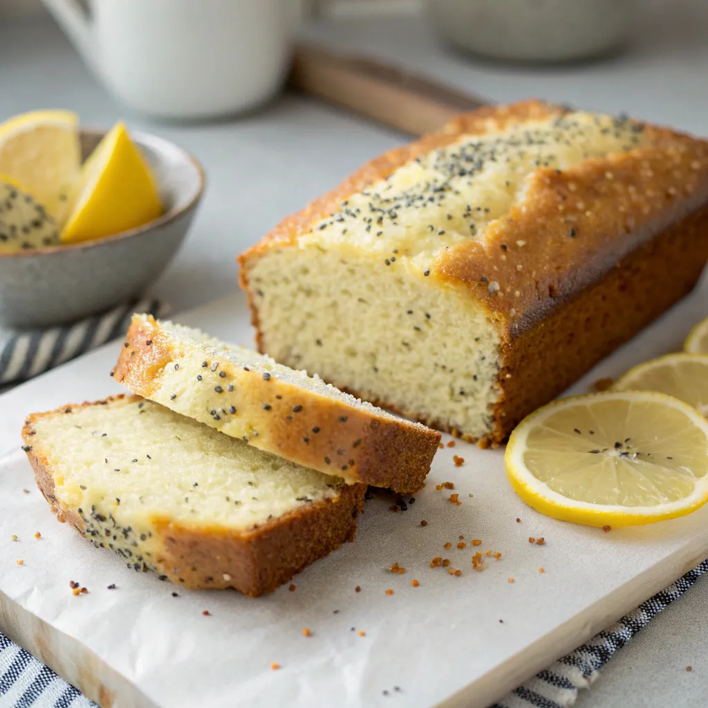 Cottage Cheese Lemon Poppy Seed Loaf