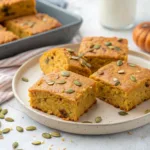 Cottage Cheese Pumpkin Cake Bars