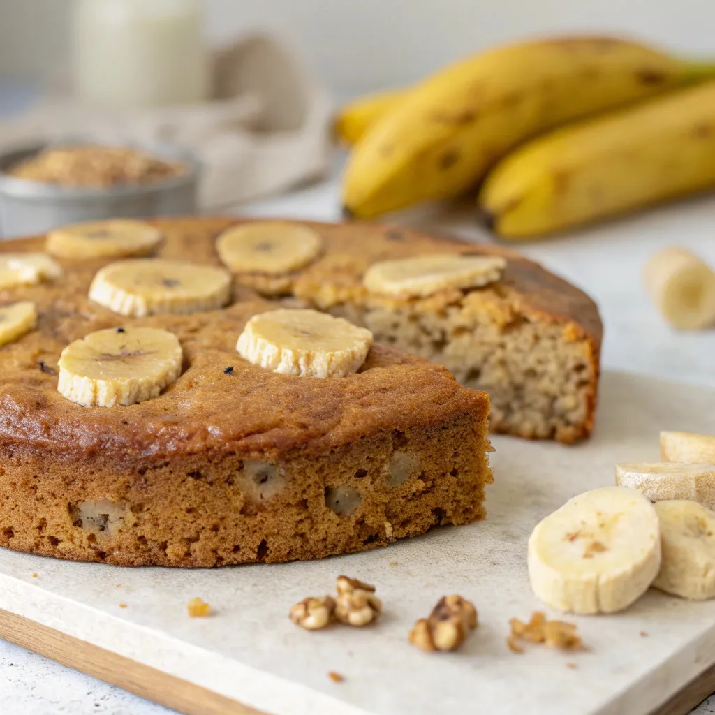 Flourless Banana Ginger Oat Cake
